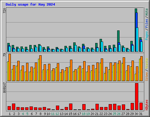 Daily usage for May 2024