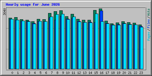 Hourly usage for June 2026